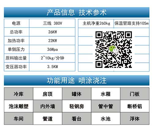 高壓發(fā)泡機參數